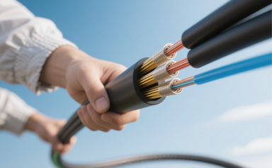 Cable wiring in pipeline engineering